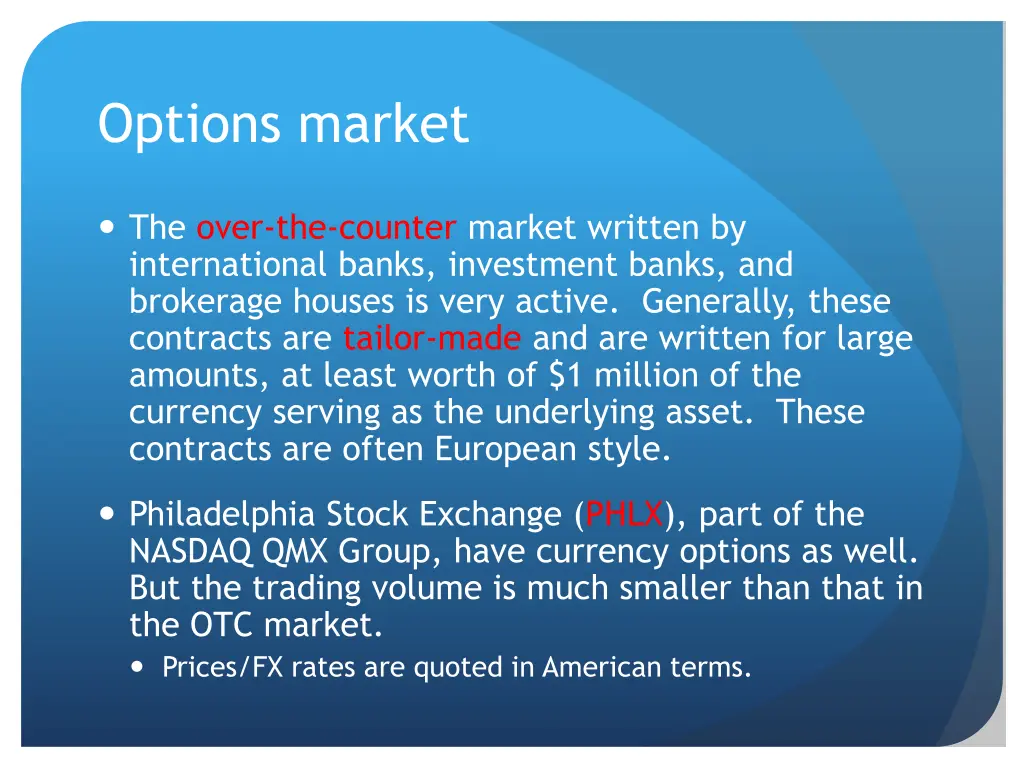 options market