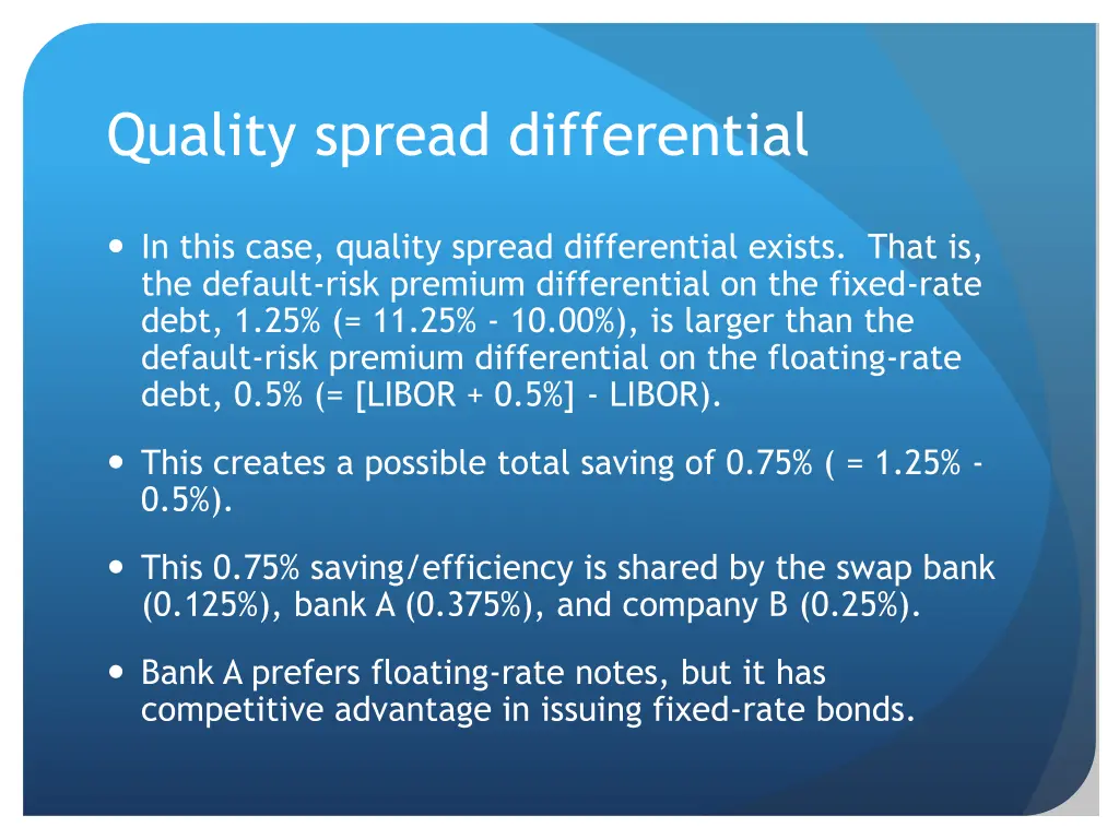 quality spread differential