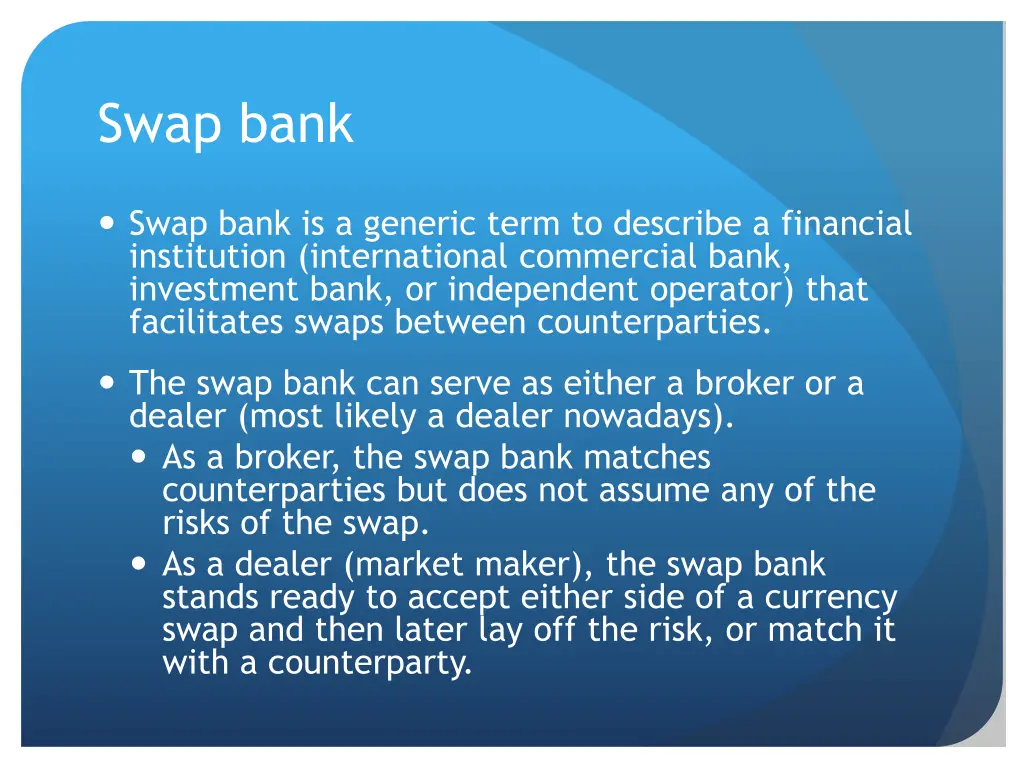 swap bank