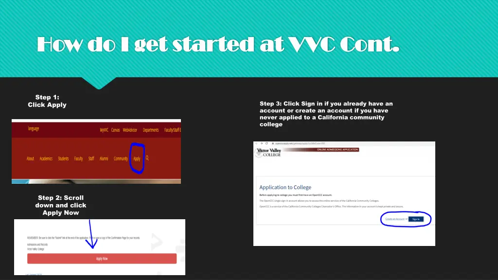 how do i get started at vvc cont