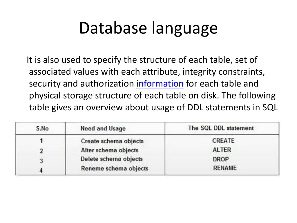 database language 1