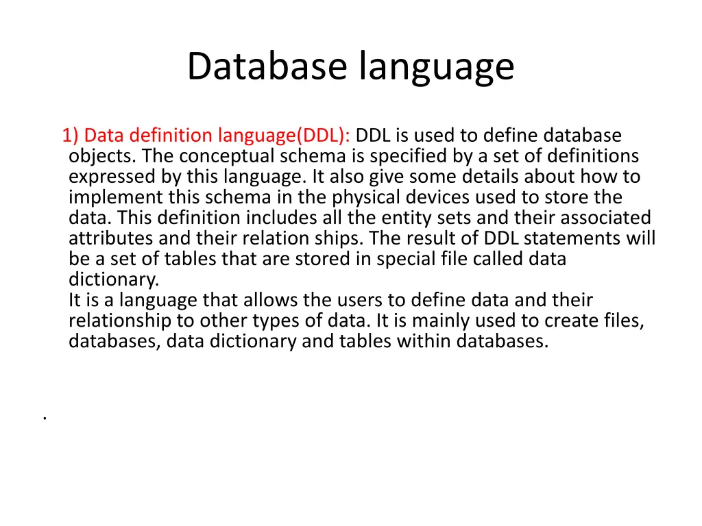 database language