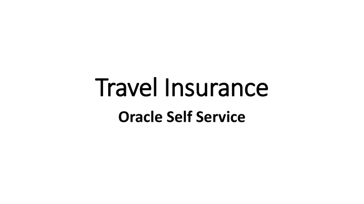 travel insurance travel insurance oracle self