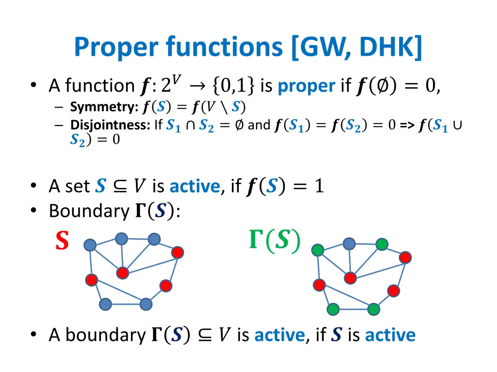 proper functions gw dhk a function