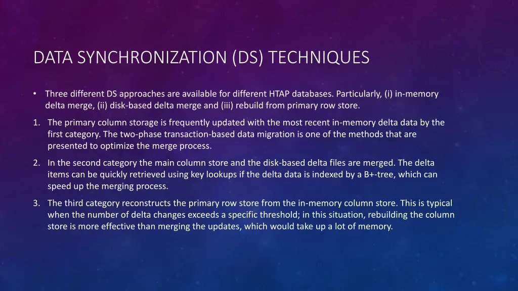 data synchronization ds techniques