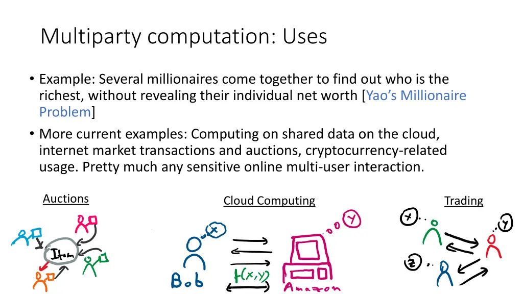 multiparty computation uses