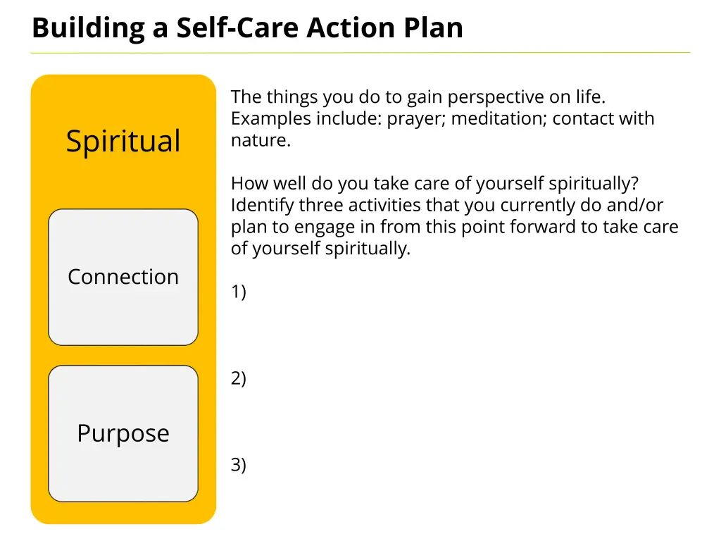 building a self care action plan 4