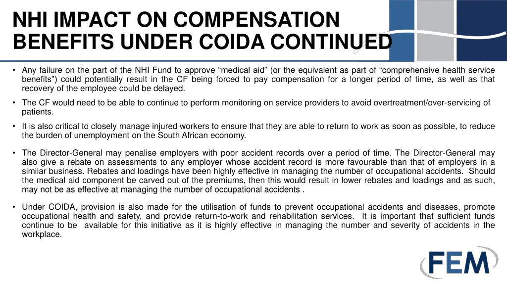 nhi impact on compensation benefits under coida 1