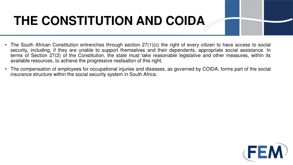 the constitution and coida