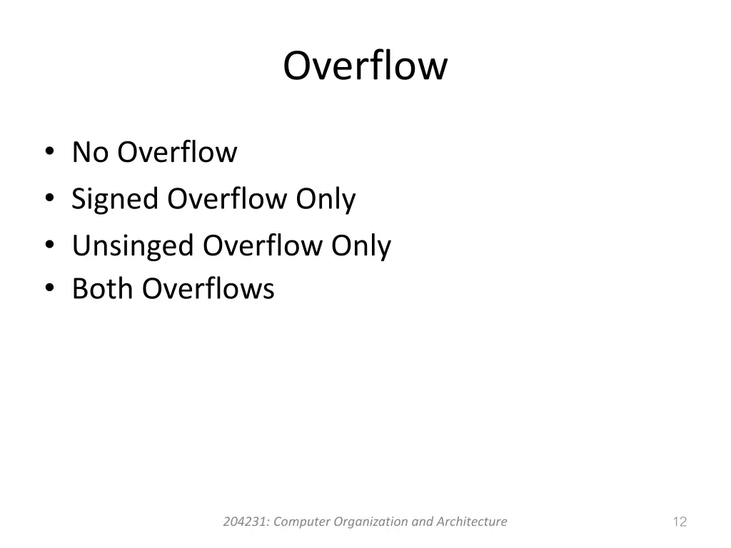 overflow