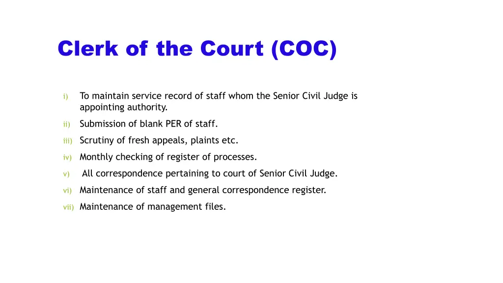 clerk of the court coc