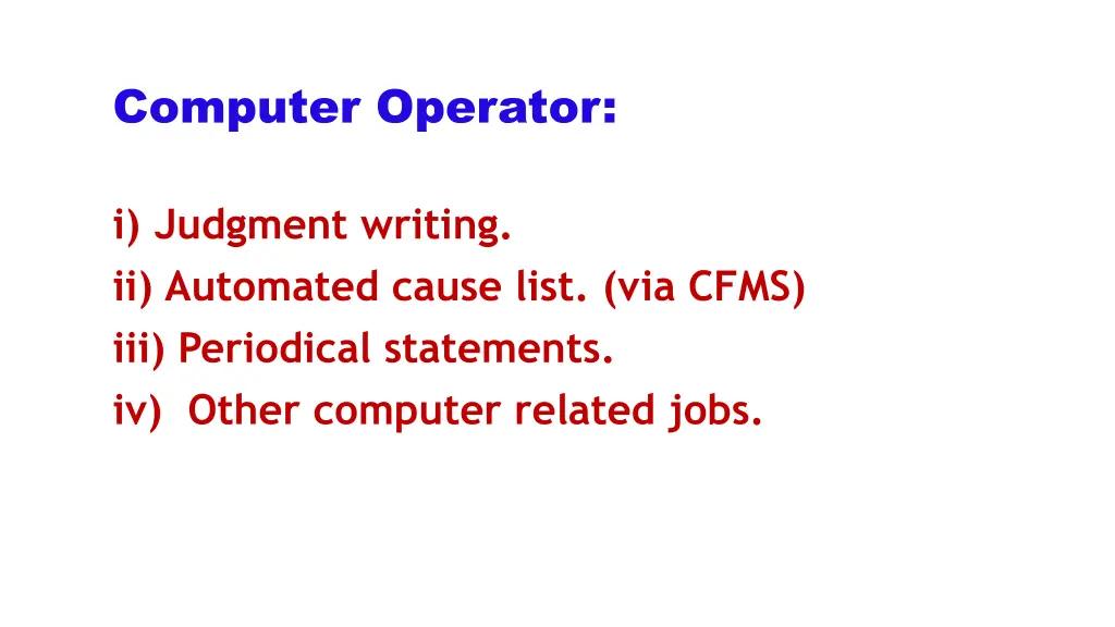 computer operator