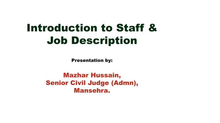 introduction to staff job description