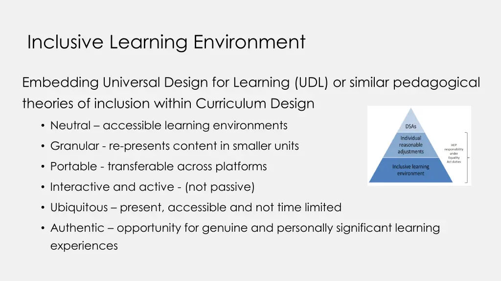 inclusive learning environment