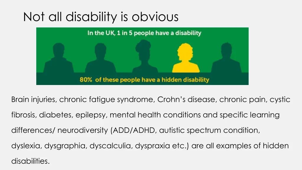 not all disability is obvious