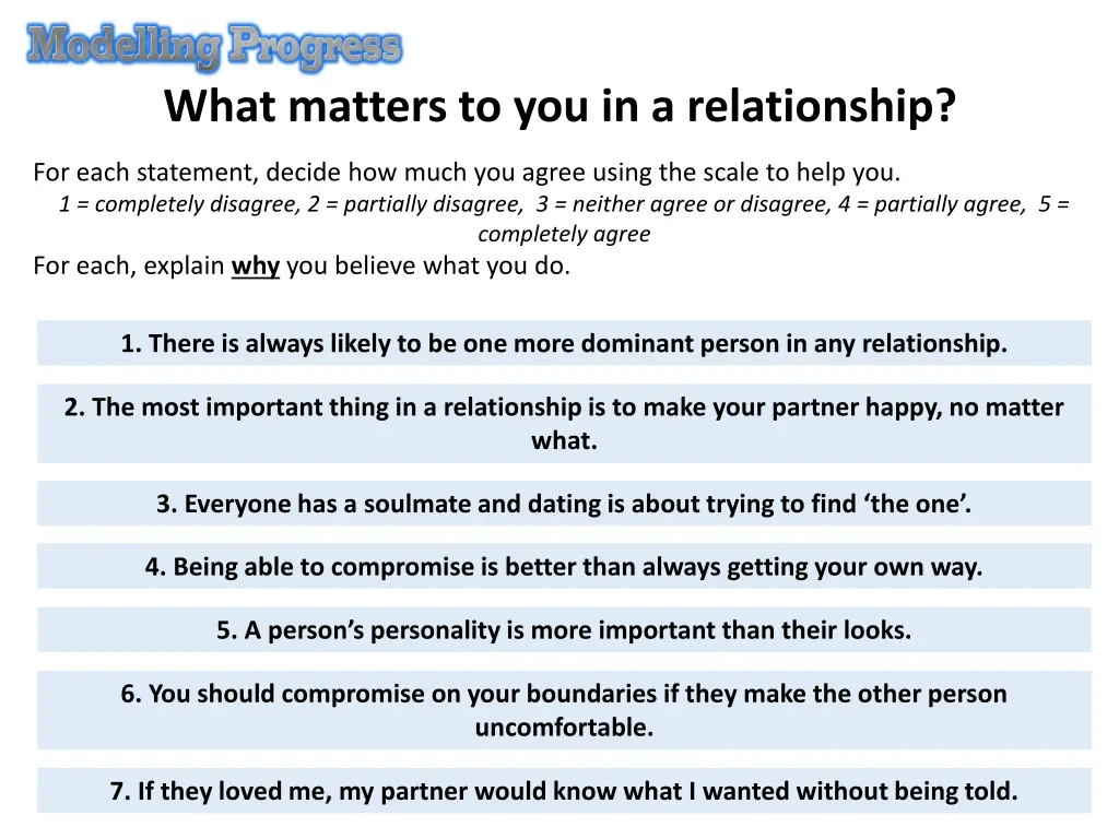 what matters to you in a relationship