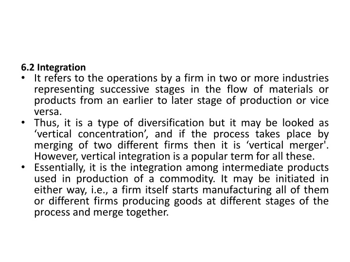 6 2 integration it refers to the operations