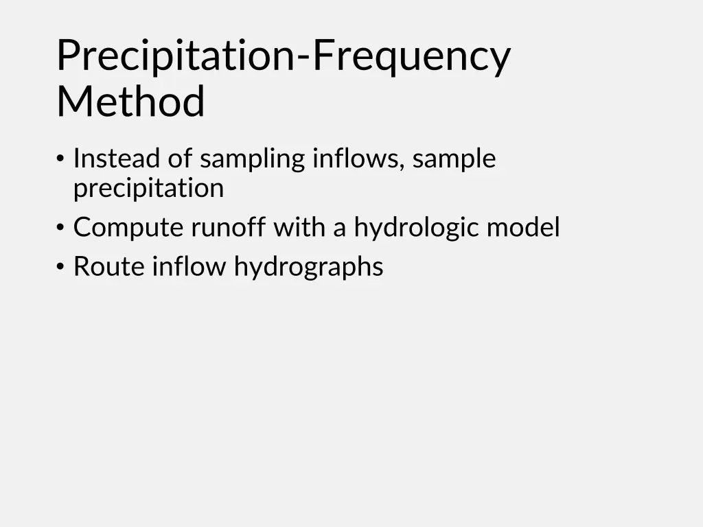 precipitation frequency method