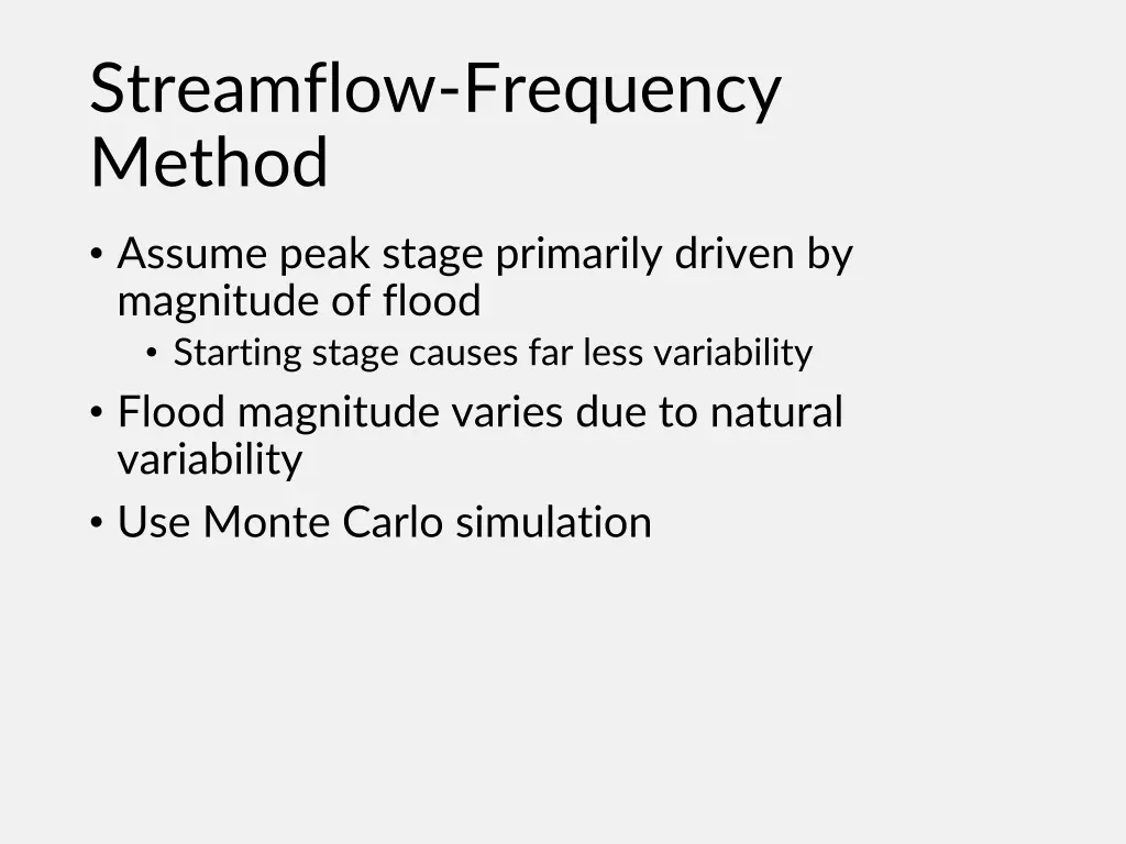 streamflow frequency method