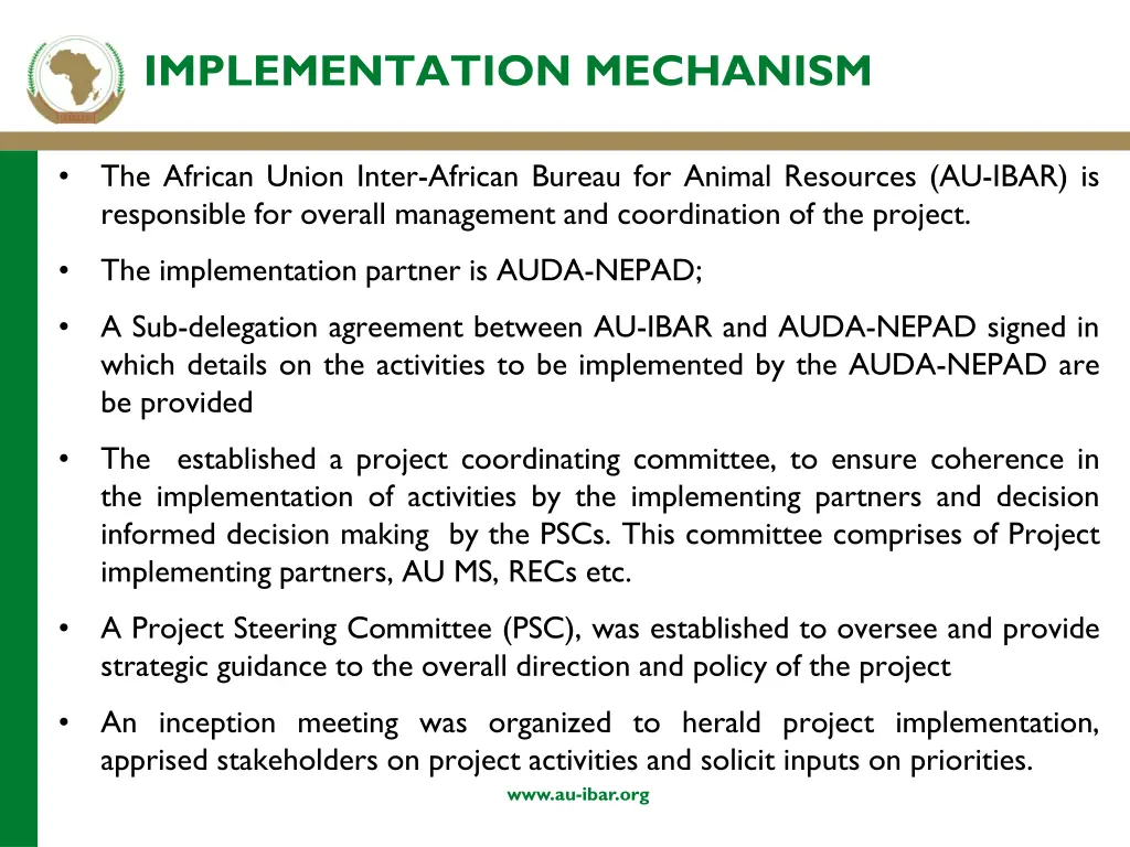 implementation mechanism