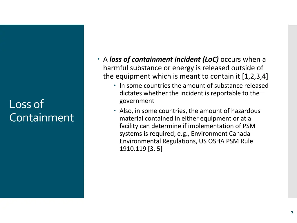 a loss of containment incident loc occurs when