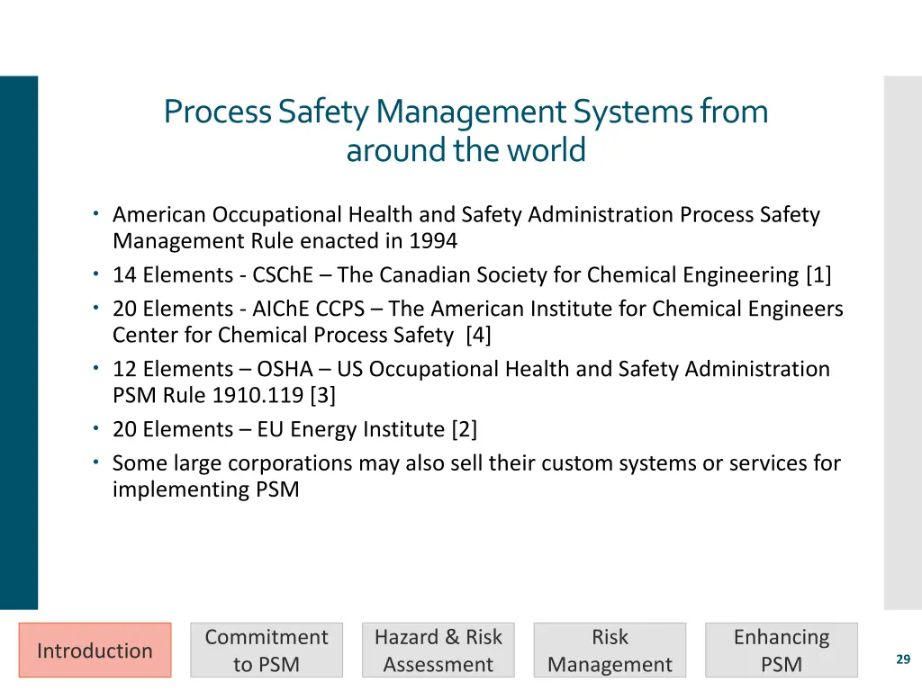 process safety management systems from around