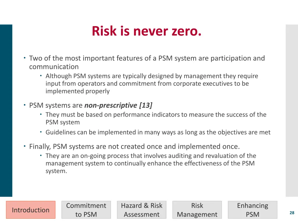 risk is never zero