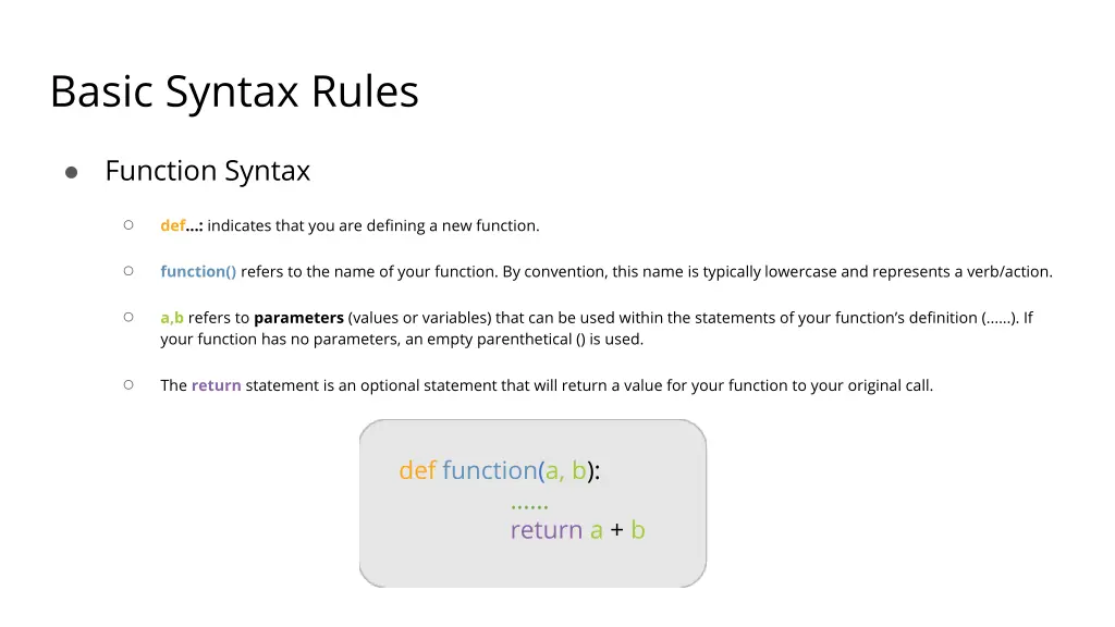 basic syntax rules 1