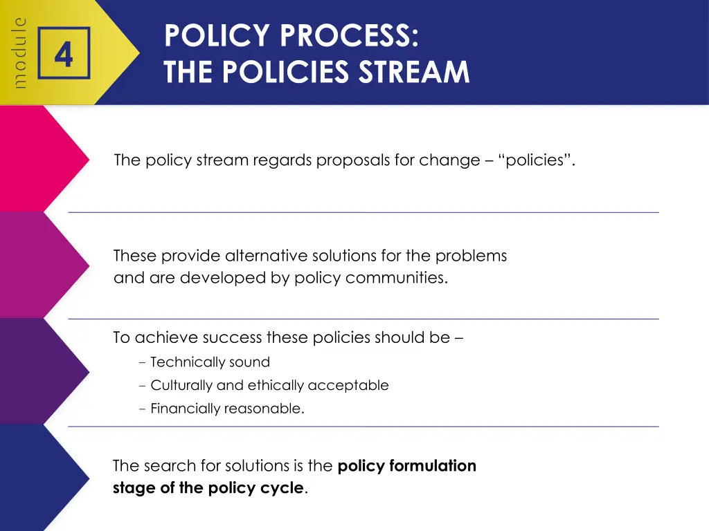 policy process the policies stream