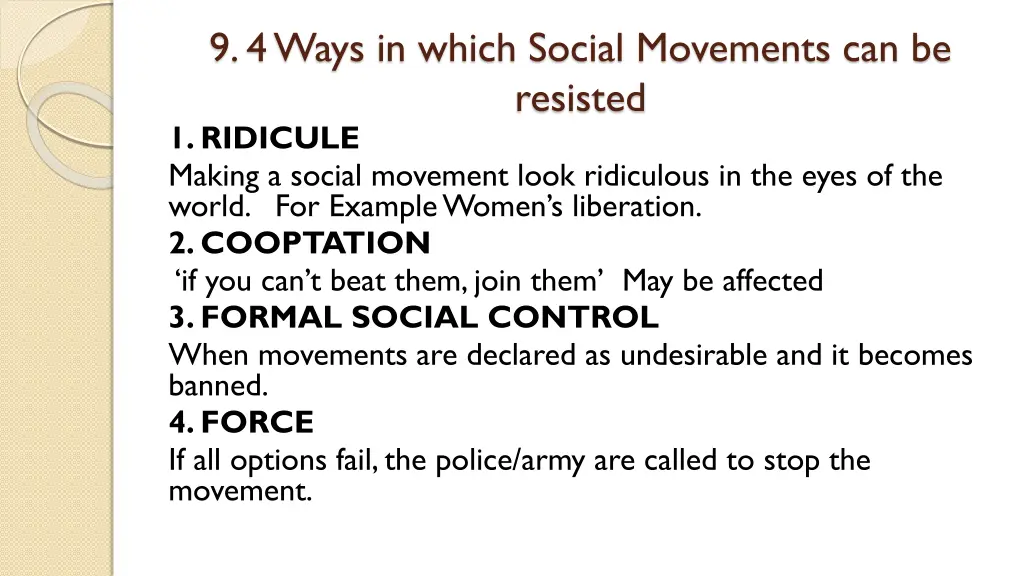 9 4 ways in which social movements