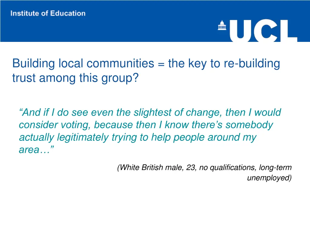 building local communities the key to re building