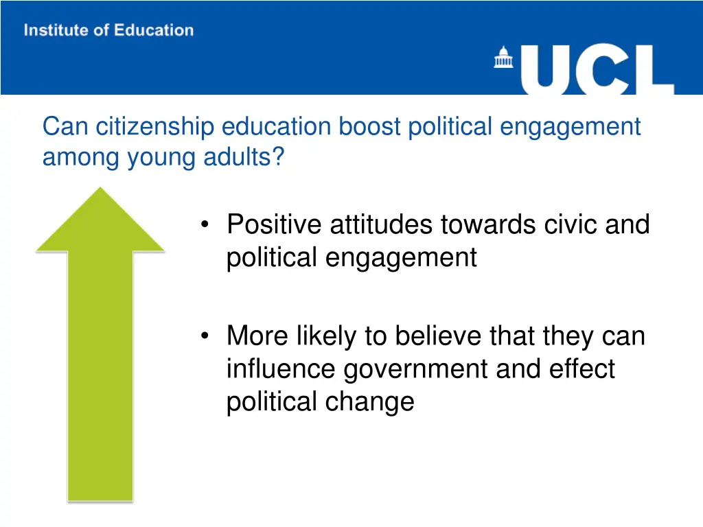 can citizenship education boost political