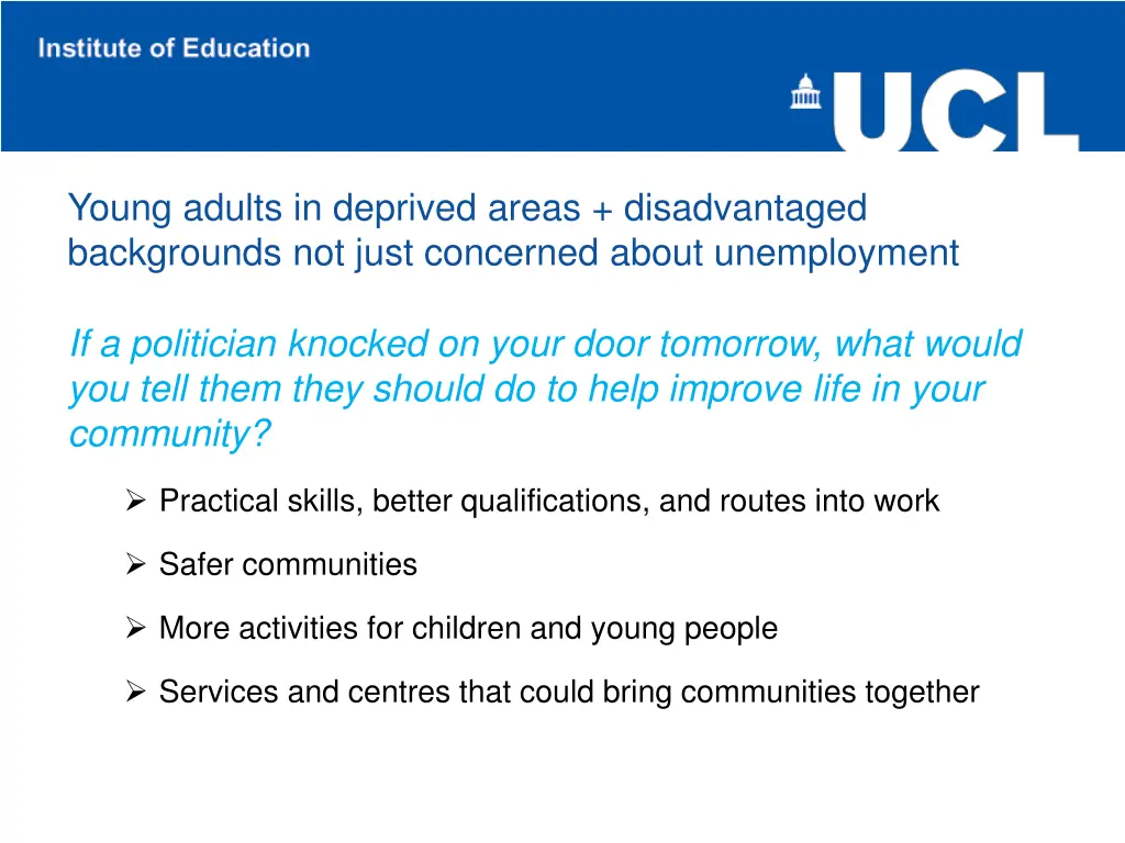 young adults in deprived areas disadvantaged