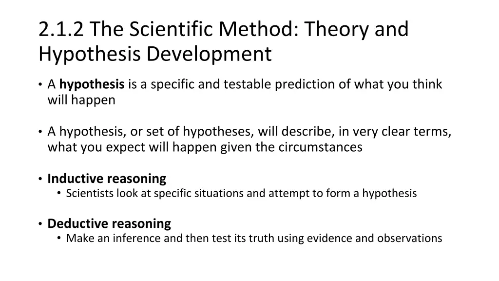 2 1 2 the scientific method theory and hypothesis 1