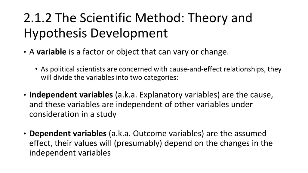 2 1 2 the scientific method theory and hypothesis 2