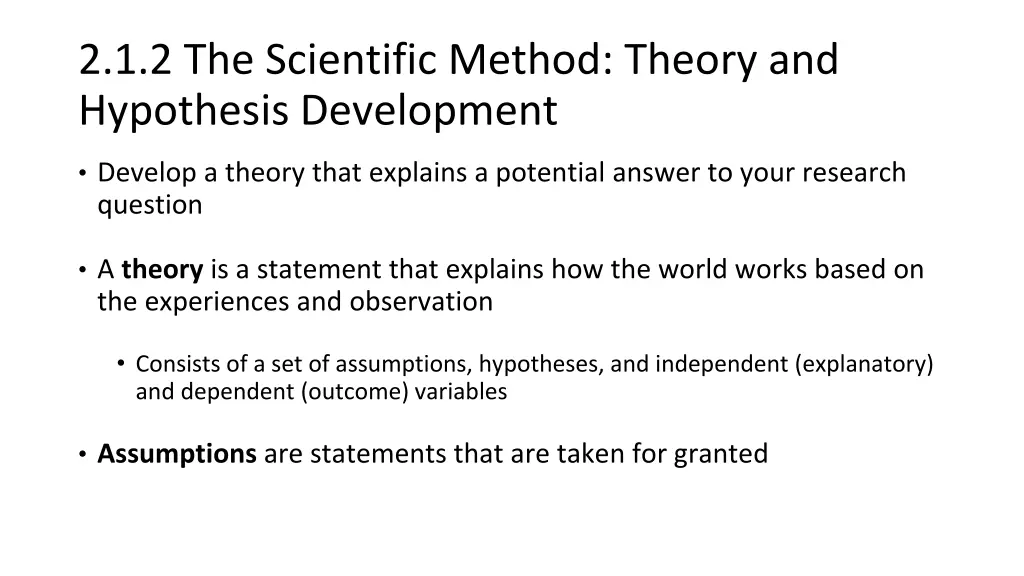 2 1 2 the scientific method theory and hypothesis