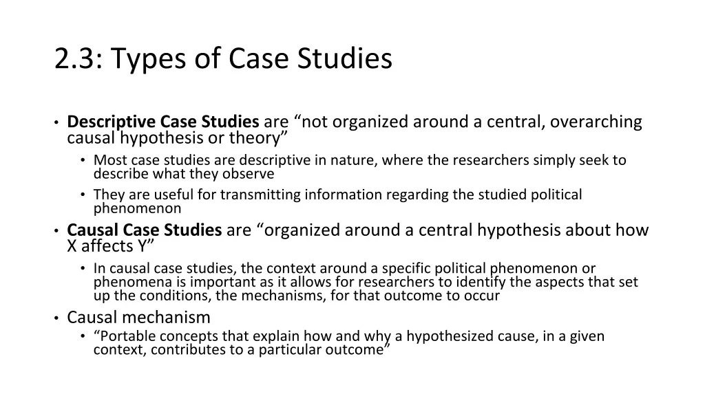 2 3 types of case studies