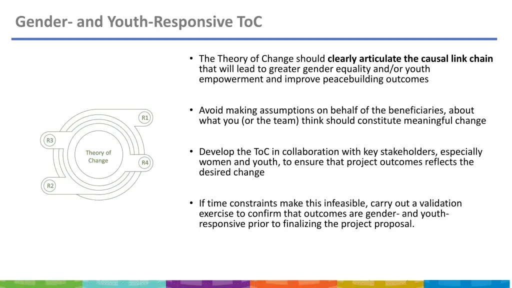 gender and youth responsive toc