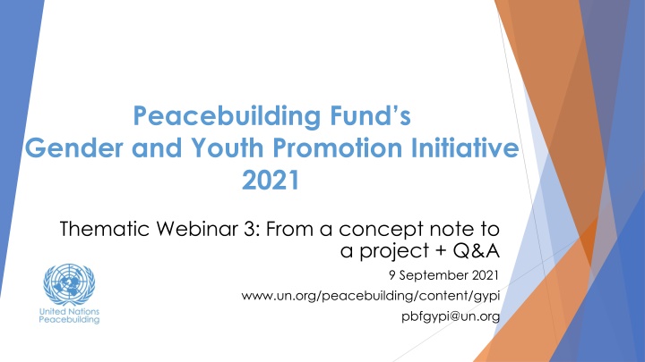 peacebuilding fund s gender and youth promotion