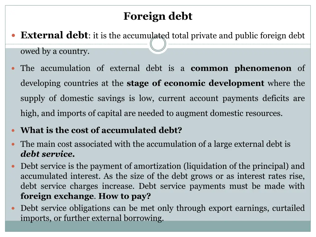 foreign debt