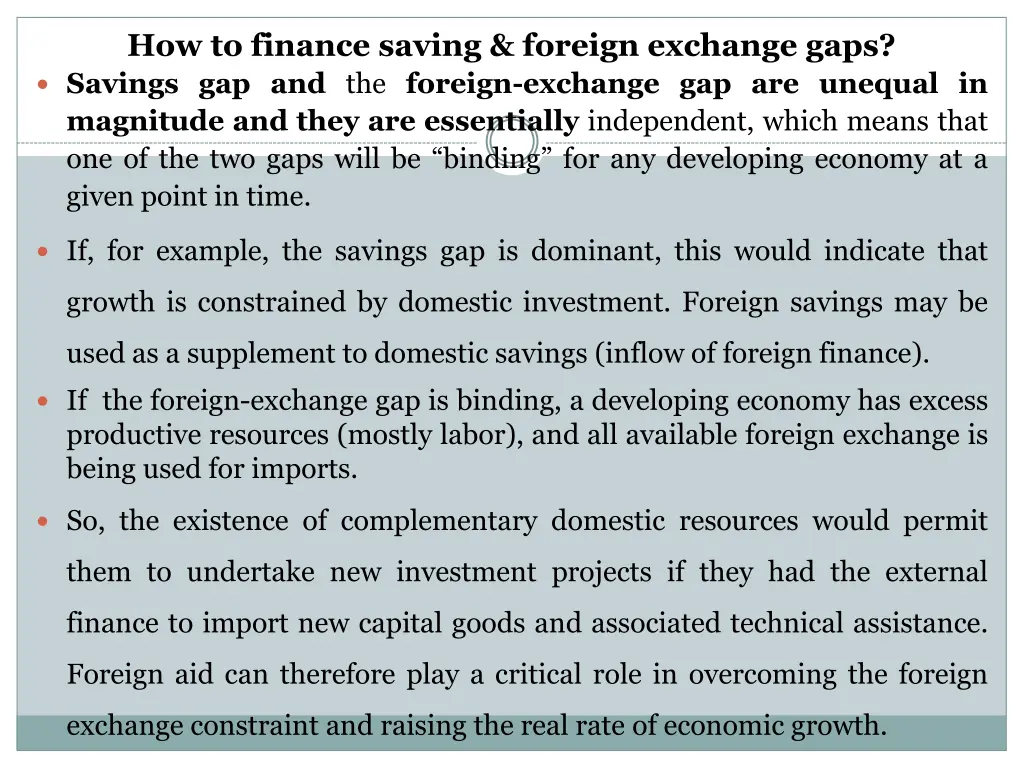 how to finance saving foreign exchange gaps