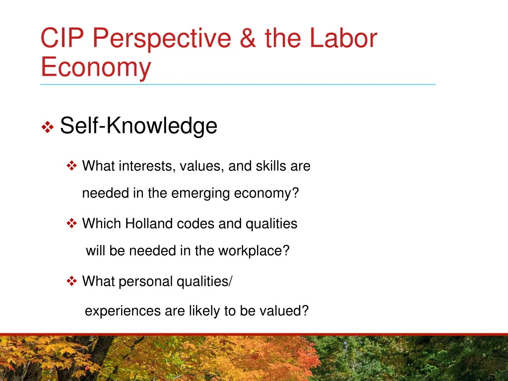 cip perspective the labor economy