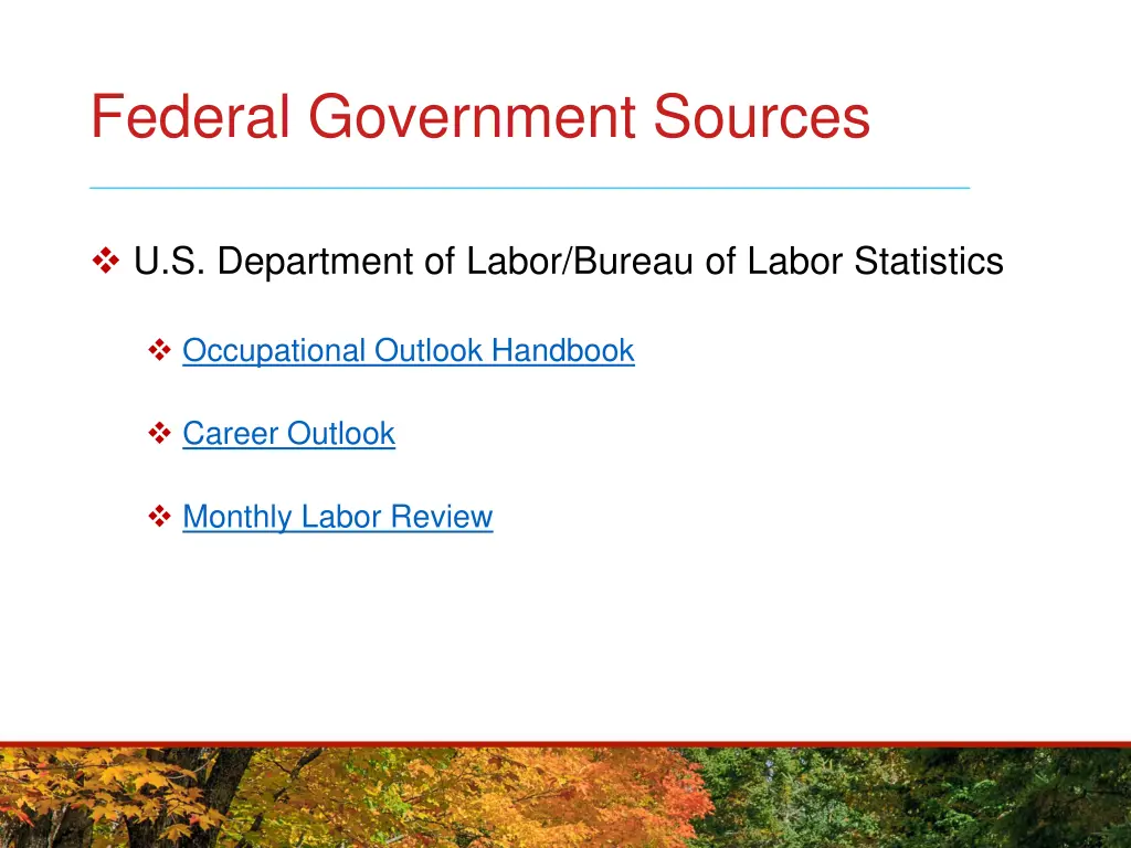 federal government sources