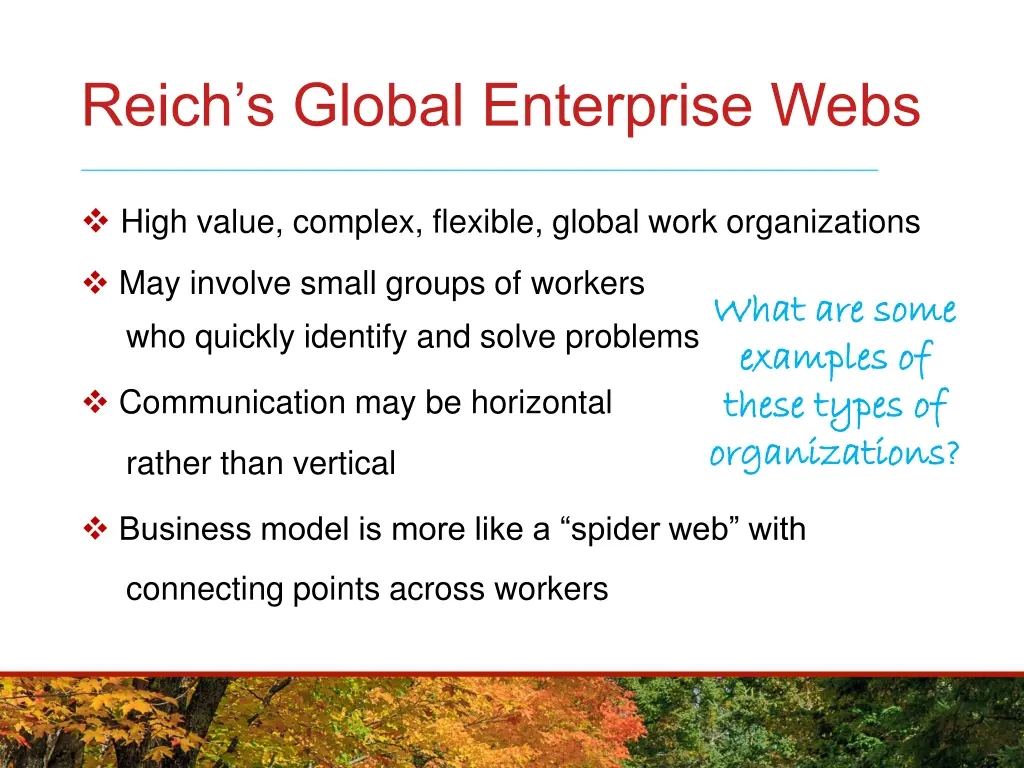 reich s global enterprise webs