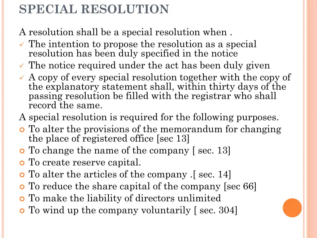 special resolution