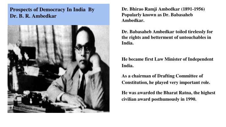 prospects of democracy in india by dr b r ambedkar