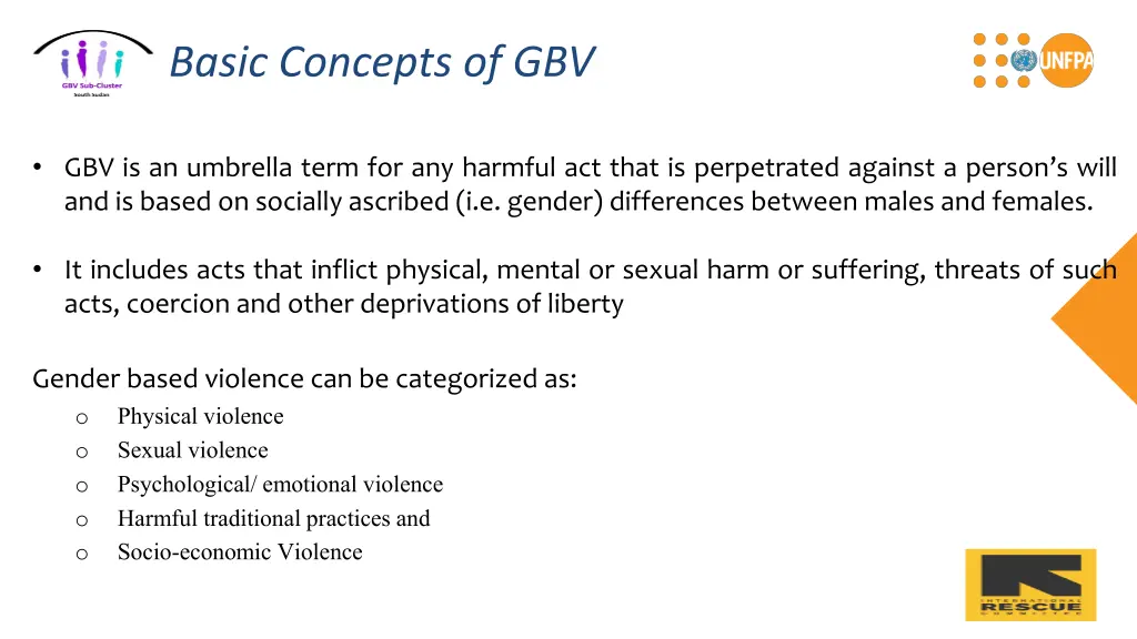 basic concepts of gbv