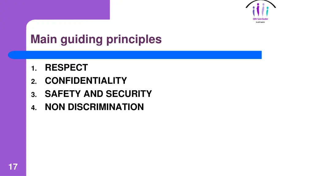 main guiding principles