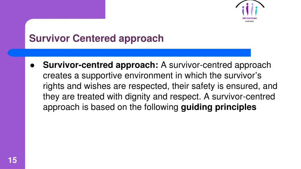 survivor centered approach