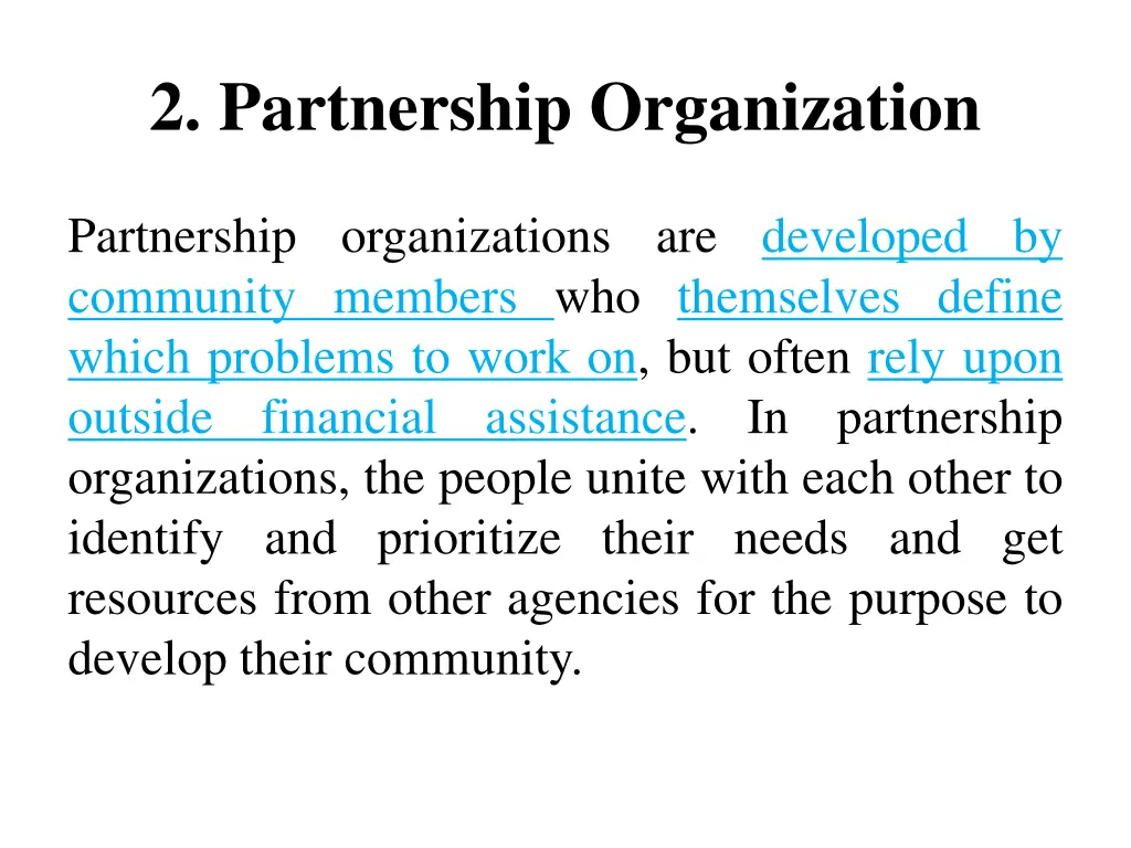 2 partnership organization